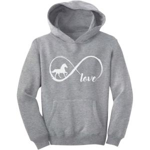 imageTstars Gift For Horse Lover Infinite Love Kids HoodieGray
