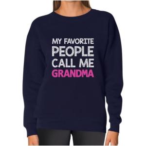imageTstars Grandma Sweatshirt My Favorite People Call Me Grandma Nana Gift Women SweatshirtNavy