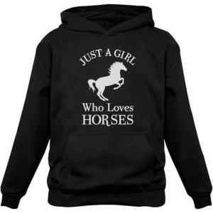 imageTstars Horse Gifts Hoodies for Teen Girls Equestrian Horses HoodieBlack