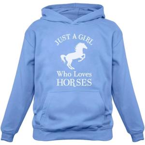 imageTstars Horse Gifts Hoodies for Teen Girls Equestrian Horses HoodieCalifornia Blue