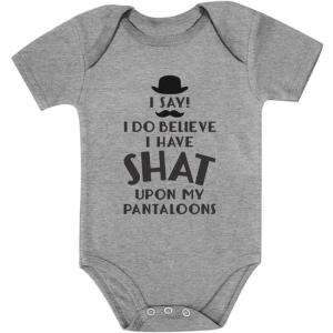 imageTstars I Do Believe I Have Shat Upon My Pantaloons Funny Baby Outfit Newborn Girl Boy Clothes Babies Gift Infant BodysuitGray