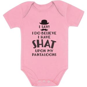 imageTstars I Do Believe I Have Shat Upon My Pantaloons Funny Baby Outfit Newborn Girl Boy Clothes Babies Gift Infant BodysuitPink