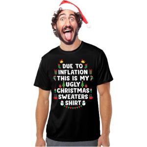imageTstars Llama Ugly Christmas Sweater Men Women Unisex Holiday Xmas Couples SweatersBlack