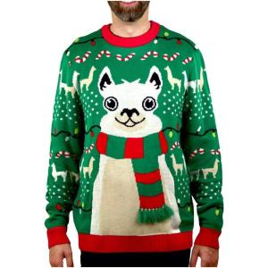 imageTstars Llama Ugly Christmas Sweater Men Women Unisex Holiday Xmas Couples SweatersMulticolor