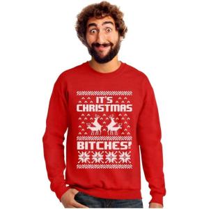 imageTstars Llama Ugly Christmas Sweater Men Women Unisex Holiday Xmas Couples SweatersRed