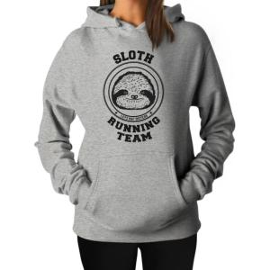 imageTstars Sloth Running Team Hoodie Novelty Gifts for Women Funny Sweatshirts HoodiesGrey