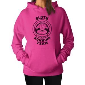imageTstars Sloth Running Team Hoodie Novelty Gifts for Women Funny Sweatshirts HoodiesPink