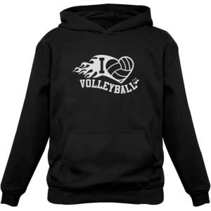 imageTstars Volleyball Gift Hoodies for Teen Girls Women Heart Love Sweatshirts Women HoodieBlack