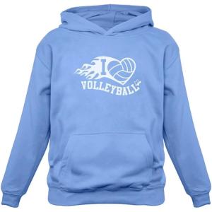 imageTstars Volleyball Gift Hoodies for Teen Girls Women Heart Love Sweatshirts Women HoodieCalifornia Blue