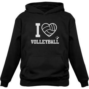 imageTstars Volleyball Gifts Hoodies for Teen Girls Women I Love Sweatshirts Women HoodieBlack