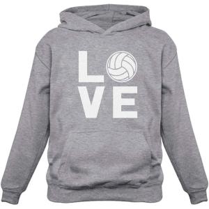 imageTstars Volleyball Hoodies Gifts for Teen Girls Women Fans Team Players Love Sweatshirt HoodieGray