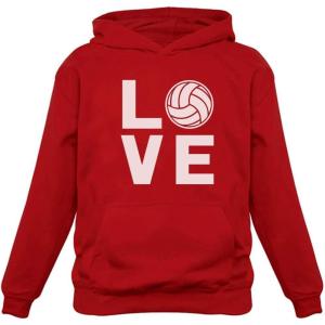 imageTstars Volleyball Hoodies Gifts for Teen Girls Women Fans Team Players Love Sweatshirt HoodieRed