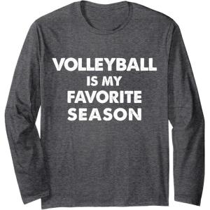 imageVolleyball Is My Favorite Season Gift for Volleyball Lovers Long Sleeve TShirtDark Heather Grey