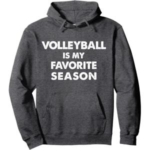 imageVolleyball Is My Favorite Season Gift for Volleyball Lovers Pullover HoodieDark Heather Grey