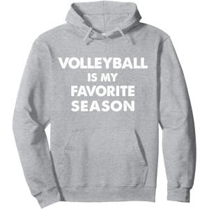 imageVolleyball Is My Favorite Season Gift for Volleyball Lovers Pullover HoodieHeather Grey