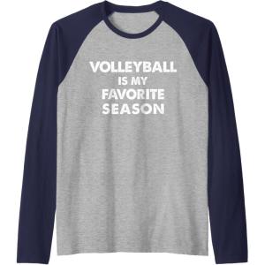 imageVolleyball Is My Favorite Season Gift for Volleyball Lovers Raglan Baseball TeeNavy BlueAthletic Heather