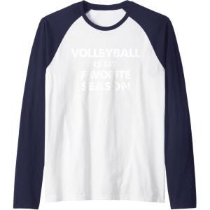 imageVolleyball Is My Favorite Season Gift for Volleyball Lovers Raglan Baseball TeeNavy BlueWhite