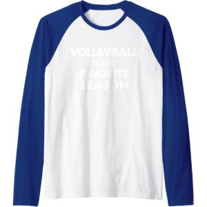 imageVolleyball Is My Favorite Season Gift for Volleyball Lovers Raglan Baseball TeeRoyal BlueWhite