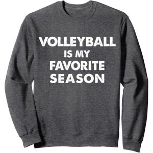 imageVolleyball Is My Favorite Season Gift for Volleyball Lovers SweatshirtDark Heather Grey