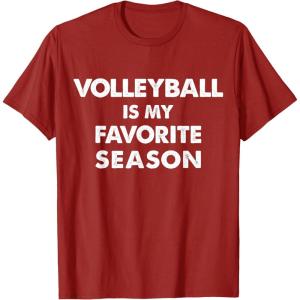 imageVolleyball Is My Favorite Season Gift for Volleyball Lovers TShirtCranberry Red