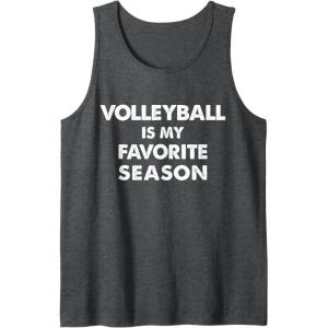 imageVolleyball Is My Favorite Season Gift for Volleyball Lovers Tank TopDark Heather Grey