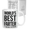imageFunny Novelty Coffee Mug Funny Christmas Gift for Dad Husband Birthday Cup Best Farter White 15 OunceWhite