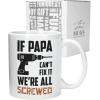 imageFunny Novelty Coffee Mug Funny Christmas Gift for Dad Husband Birthday Cup Fix It White 11 OunceIf Papa Mug