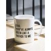 imageFunny Novelty Coffee Mug Funny Christmas Gift for Dad Husband Birthday Cup Like a Father White 15 Ounce