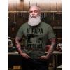 imageIf PAPA Cant Fix It Were All Screwed Black Print Funny Gift for Father Grandpa TShirtHeather Military Green