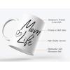 imageMom Life Coffee Mug Mom Mug Mothers Day Cup Mommy Coffee Mug Gift for Wife New Moms Coffee Mug 15 Oz WhiteWhite