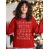 imageTstars Mom Sweatshirt Ugly Christmas Sweater Style Mommy Sweatshirts for WomenRed