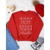 imageTstars Mom Sweatshirt Ugly Christmas Sweater Style Mommy Sweatshirts for WomenRed