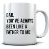 imageFunny Novelty Coffee Mug Funny Christmas Gift for Dad Husband Birthday Cup Like a Father White 15 Ounce