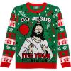 imageGo Jesus Its Your Birthday Ugly Christmas Sweater for Men Women Holiday Xmas Unisex SweatersMulticolor