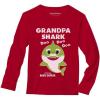 imageGrandpa Shark Doo Doo Doo Baby Shark Papa Long Sleeve TShirtRed