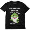 imageGrandpa Shark Doo Doo Doo Baby Shark Papa TShirtBlack