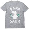 imagePapa Saur Shirt Fathers Day Dad Grandpa Shirts for Men Gifts for Dads Dinosaur Theme Funny Trex Mens TShirtGray