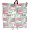 imageTstars Mom Blanket Throw Blanket Happy Birthday Gifts for Mom Form Daughter 50 in X 60 inBlanket  Gray