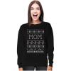 imageTstars Mom Sweatshirt Ugly Christmas Sweater Style Mommy Sweatshirts for WomenBlack