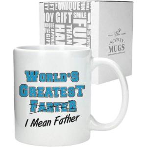 imageFunny Coffee Mug Worlds Greatest Farter I Mean Father Fathers Day Gift for Dad Grandpa Husband Son Christmas Gift Birthday Gifts for Men Ceramic Mug Coffee Cup 15 Ounce White