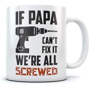 imageFunny Novelty Coffee Mug Funny Christmas Gift for Dad Husband Birthday Cup Fix It White 11 OunceWhite