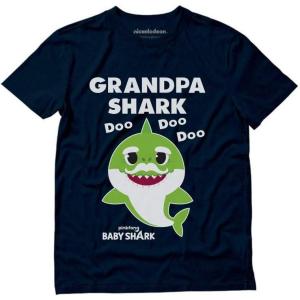 imageGrandpa Shark Doo Doo Doo Baby Shark Papa TShirtNavy