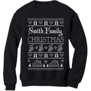 imageMatching Family Ugly Christmas Sweatshirts for Mom Dad Kids Xmas Outfits Mom Black Medium