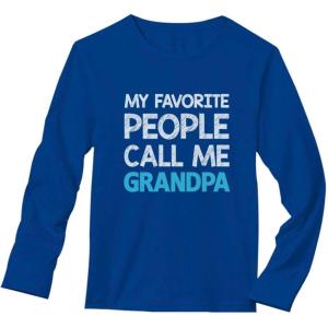 imageMy Favorite People Call Me Grandpa  Best Gift for Grandad Long Sleeve TShirtBlue