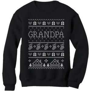 imageTstars Funny Grandpa Ugly Christmas Sweater Xmas Gift for Papa SweatshirtBlack