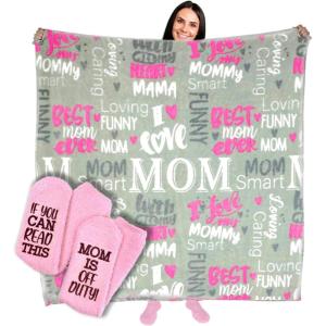 imageTstars Mom Blanket Throw Blanket Happy Birthday Gifts for Mom Form Daughter 50 in X 60 inMom Bunble