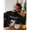 imageBig Trex Santa Ugly Christmas Sweatshirt for Men Tacky Sweater Style Funny Dinosaur Xmas Holiday Mens SweatshirtsBlack