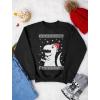 imageBig Trex Santa Ugly Christmas Sweatshirt for Men Tacky Sweater Style Funny Dinosaur Xmas Holiday Mens SweatshirtsBlack