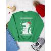 imageBig Trex Santa Ugly Christmas Sweatshirt for Men Tacky Sweater Style Funny Dinosaur Xmas Holiday Mens SweatshirtsGreen