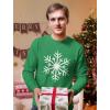 imageChristmas Snowflake Shirt for Men Tacky Sweater Style Xmas Holiday Mens Long Sleeve TShirtGreen